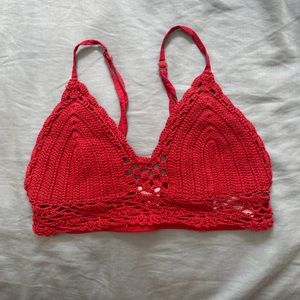 Red Crochet Top